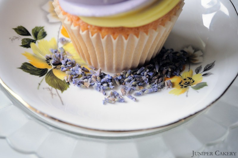 Lemon and Lavender cupcakes by Juniper Cakery