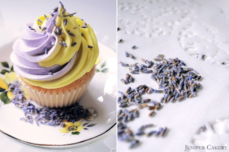 Lemon and Lavender cupcakes by Juniper Cakery