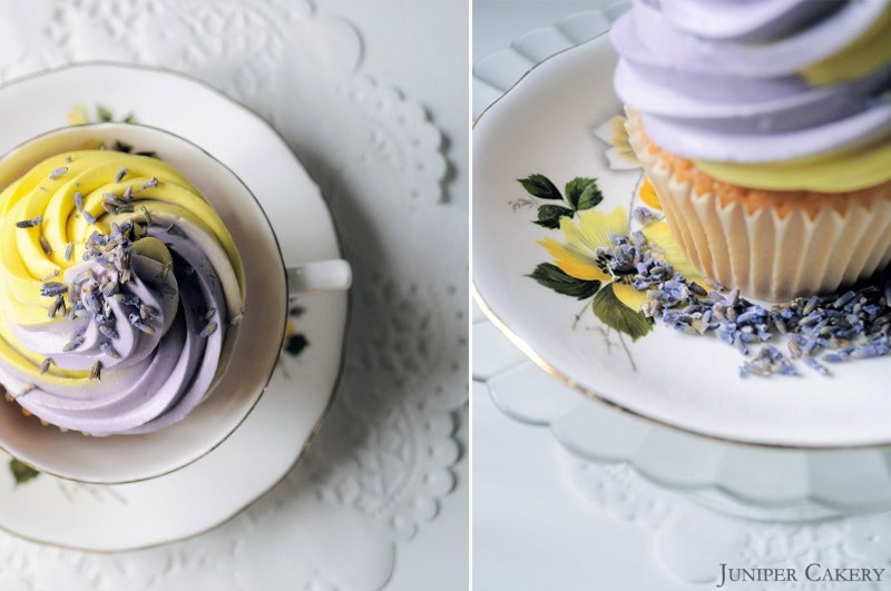 Lemon and Lavender cupcakes by Juniper Cakery