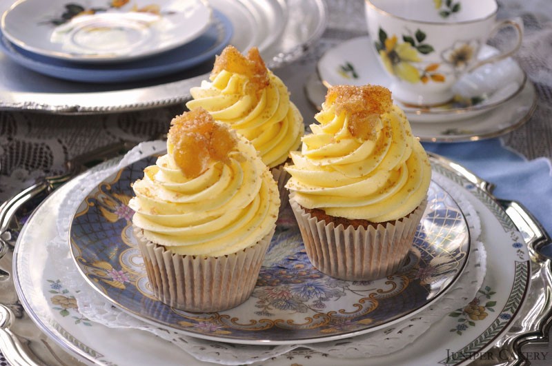 Yorkshire Tea with Sherbet Lemon Buttercream and Crystallised Ginger