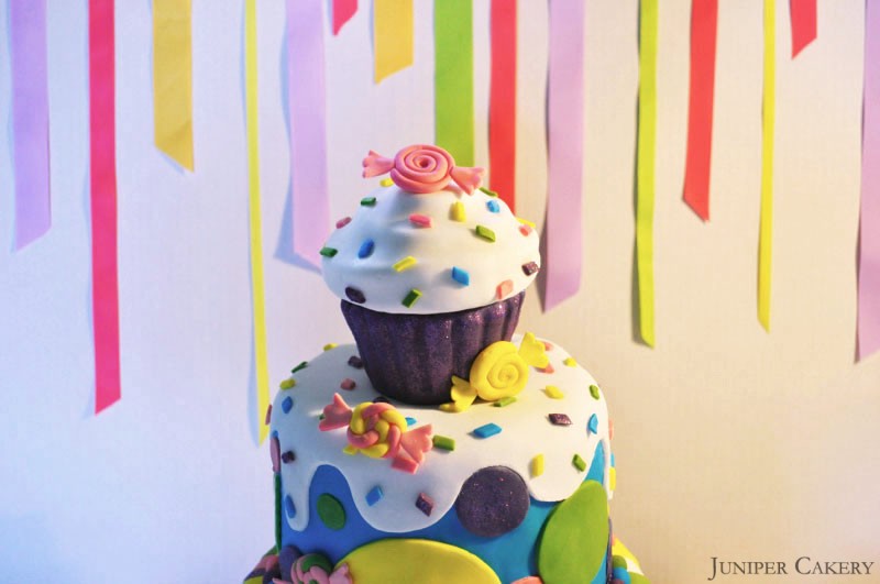 Rainbow Candy Cake by Juniper Cakery