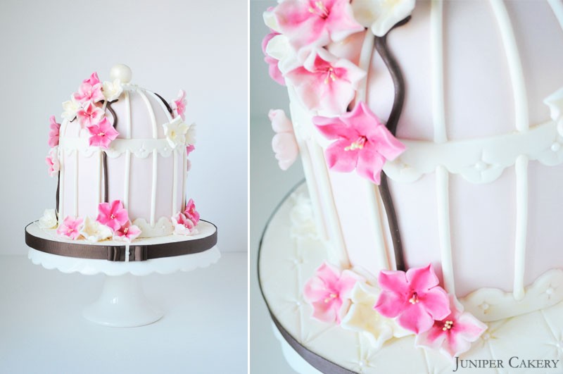 Cherry Blossom Birdcage Cake