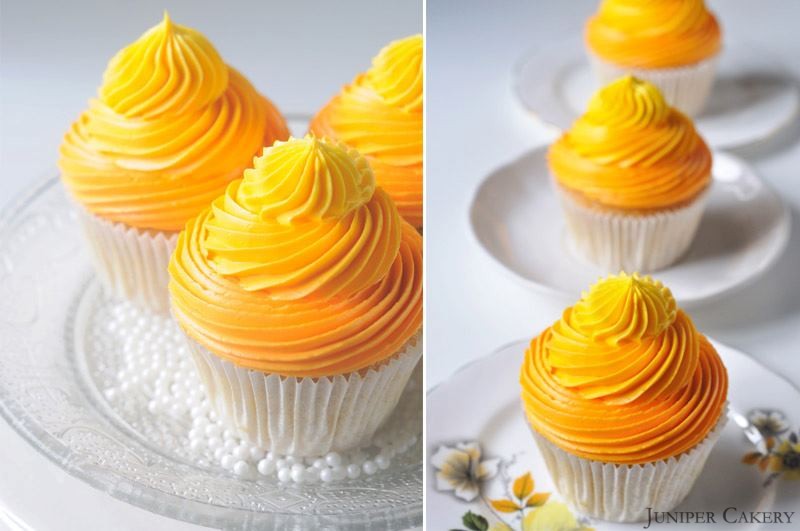 Lemon and Passion Fruit cupcakes by Juniper Cakery