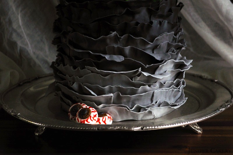 Witches' Cauldron Ruffle Cake