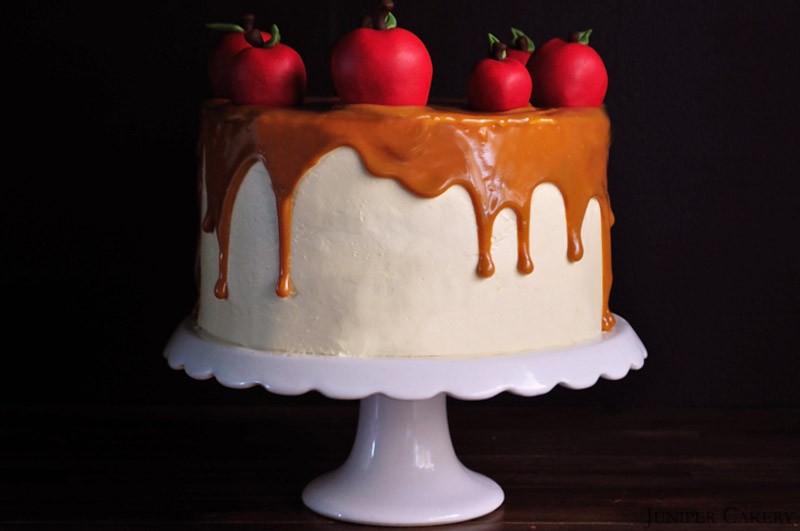 Spiced Apple & Caramel Cake by Juniper Cakery