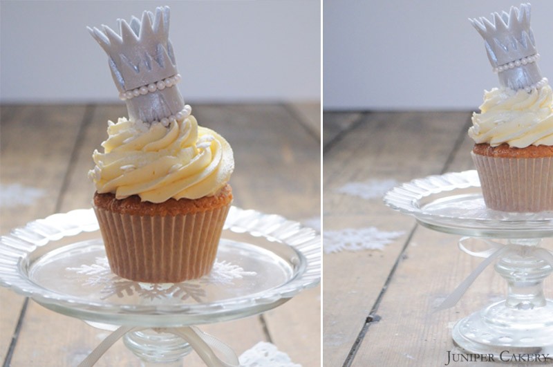 Vanilla Snow Queen Cupcake by Juniper Cakery