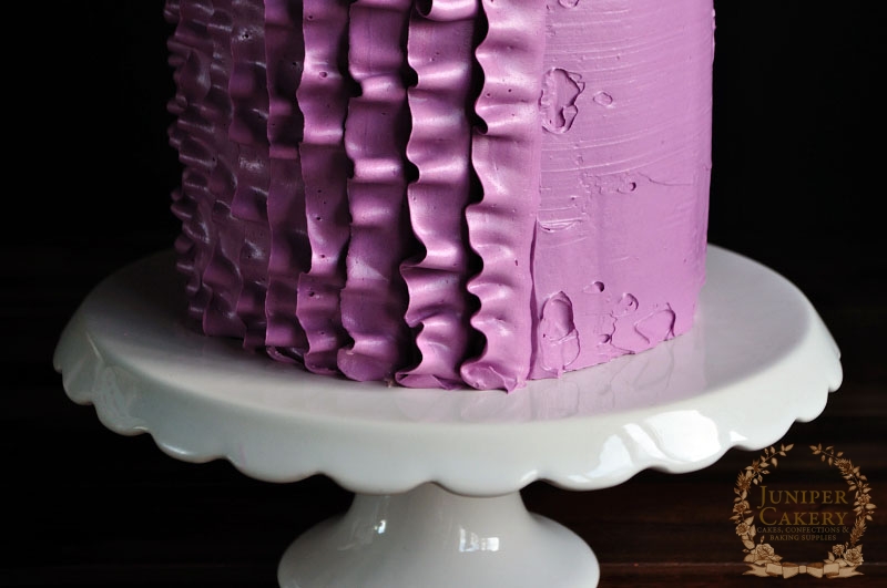 Blackberry Ruffle Cake by Juniper Cakery