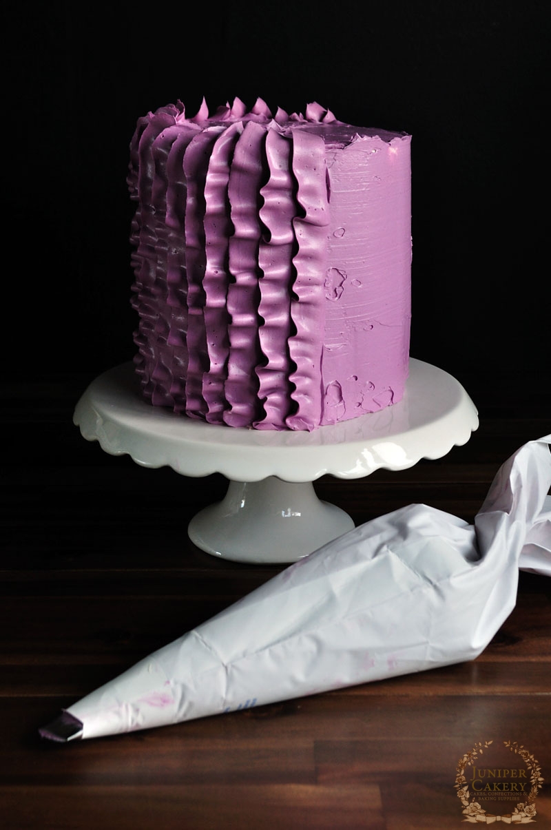 Blackberry Ruffle Cake by Juniper Cakery