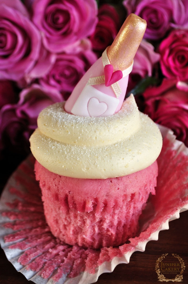 Pink Champagne Cupcakes by Juniper Cakery