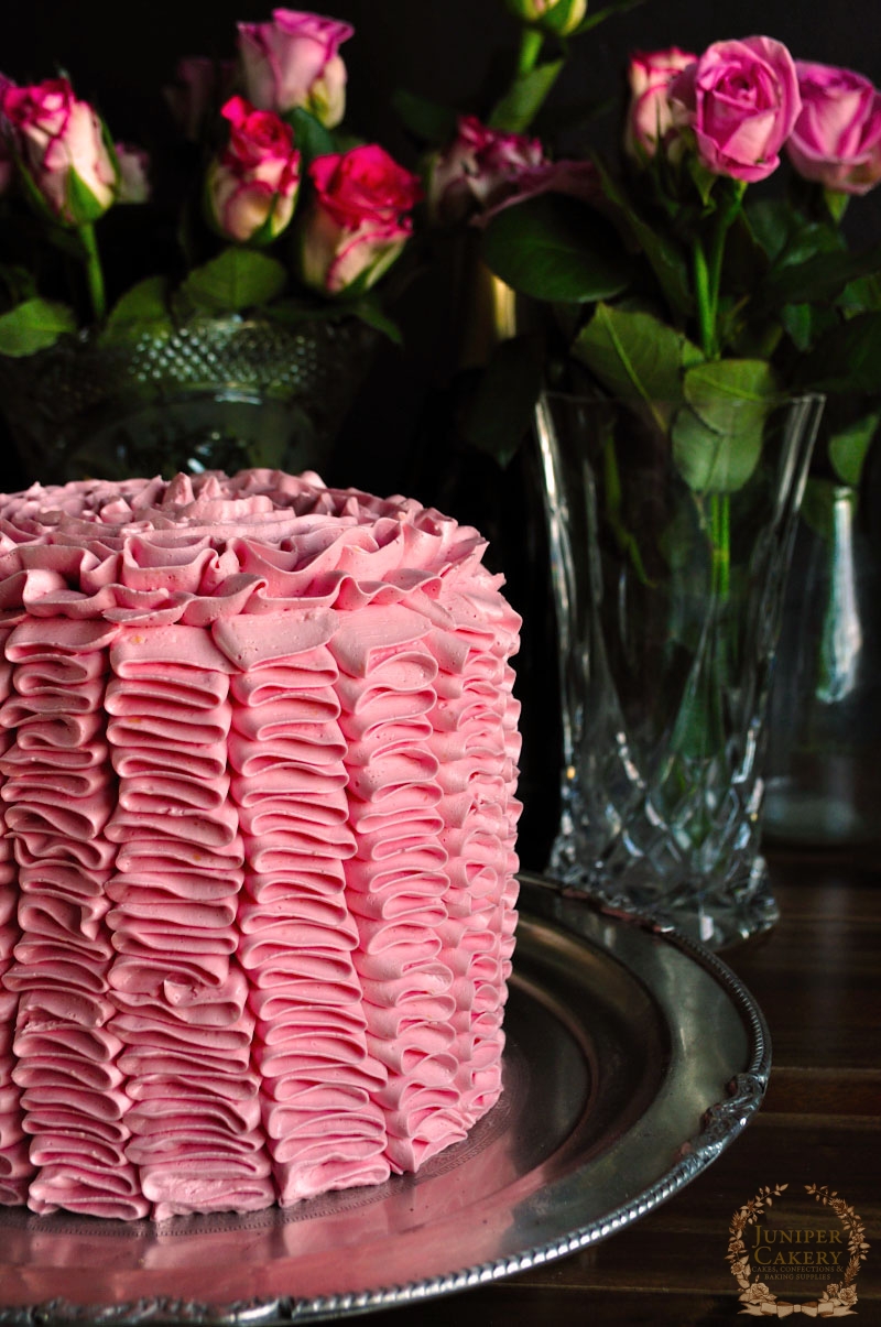 Ruffle Champagne Cake by Juniper Cakery