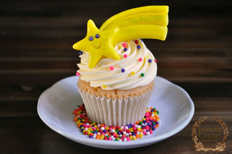 Shooting Star Cupcake tutorial by Juniper Cakery