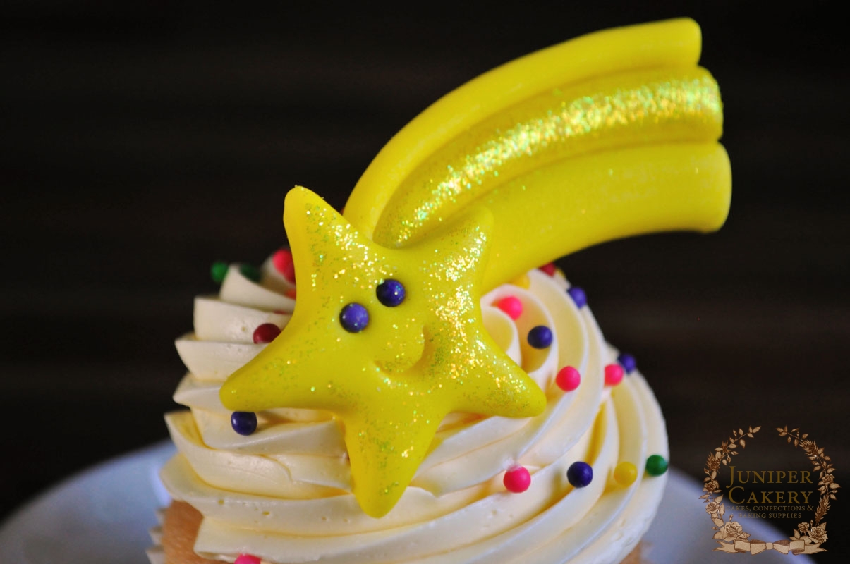 Shooting Star Cupcake tutorial by Juniper Cakery