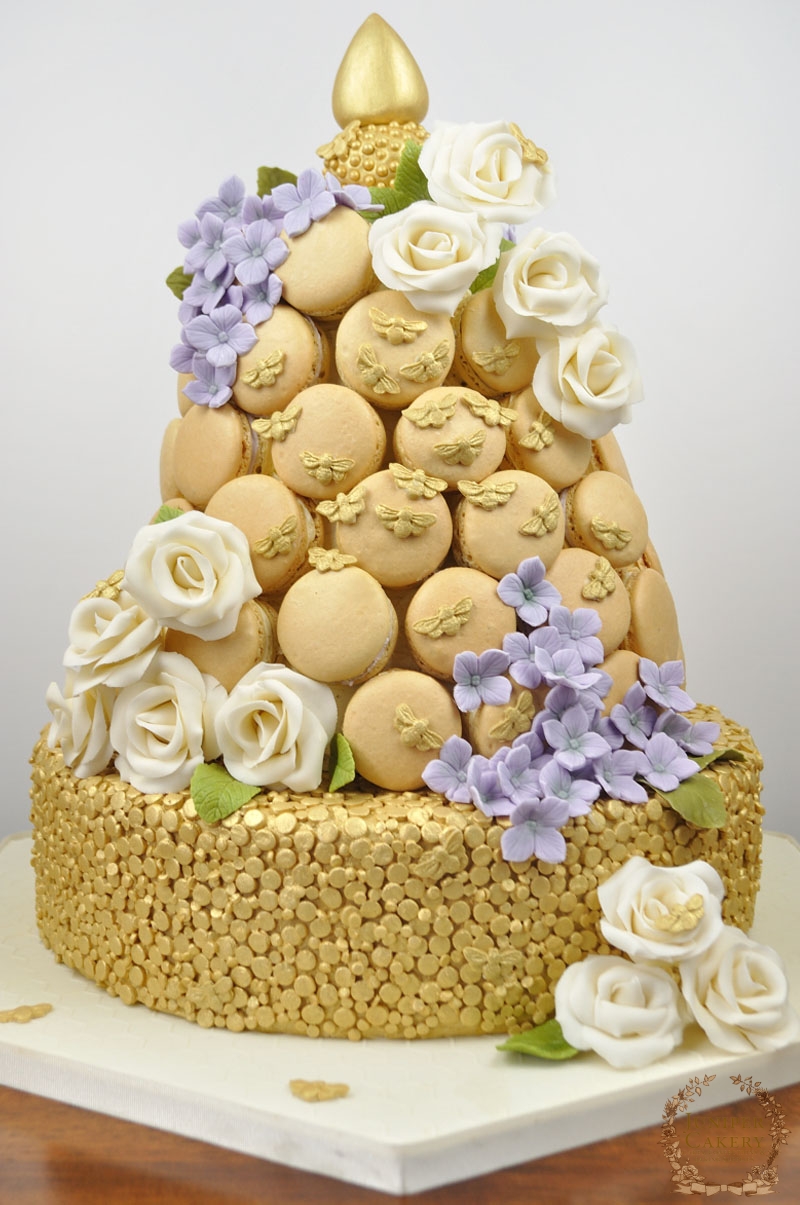 Beehive Macaron Cake by Juniper Cakery