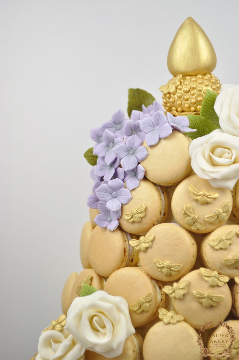 Beehive Macaron Cake by Juniper Cakery