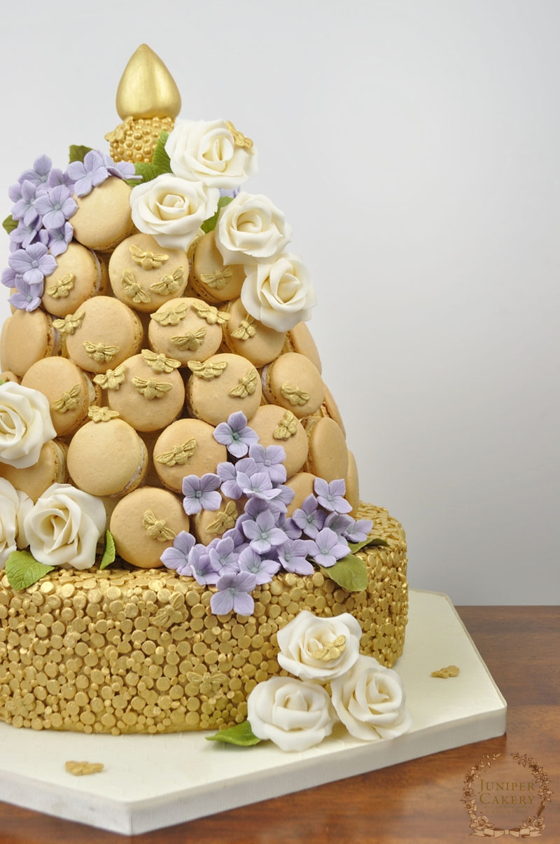 Beehive Macaron Cake by Juniper Cakery