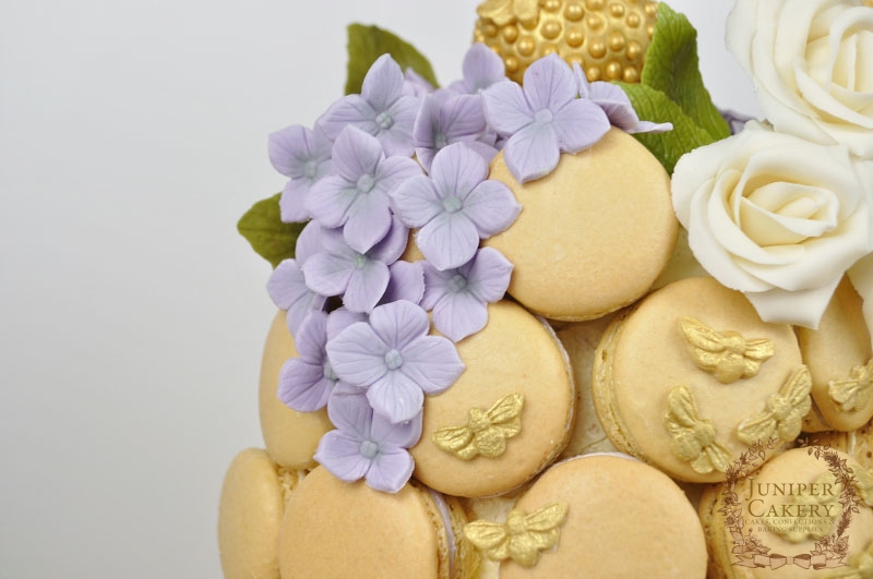 Beehive Macaron Cake by Juniper Cakery