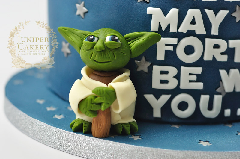 Star Wars cake with Yoda figure by Juniper Cakery