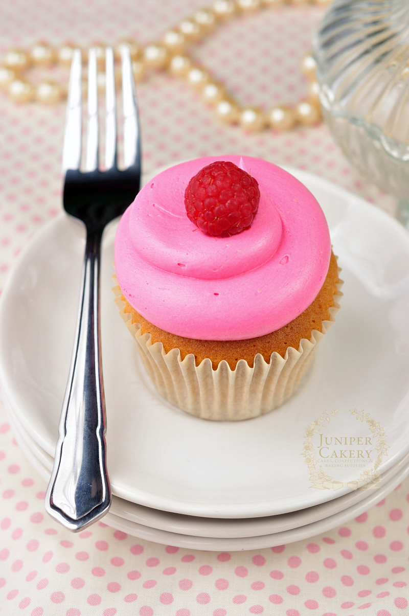 Pink raspberry cupcake by Juniper Cakery