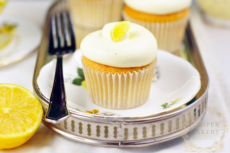 Recipe for some tangy lemon cupcakes by Juniper Cakery