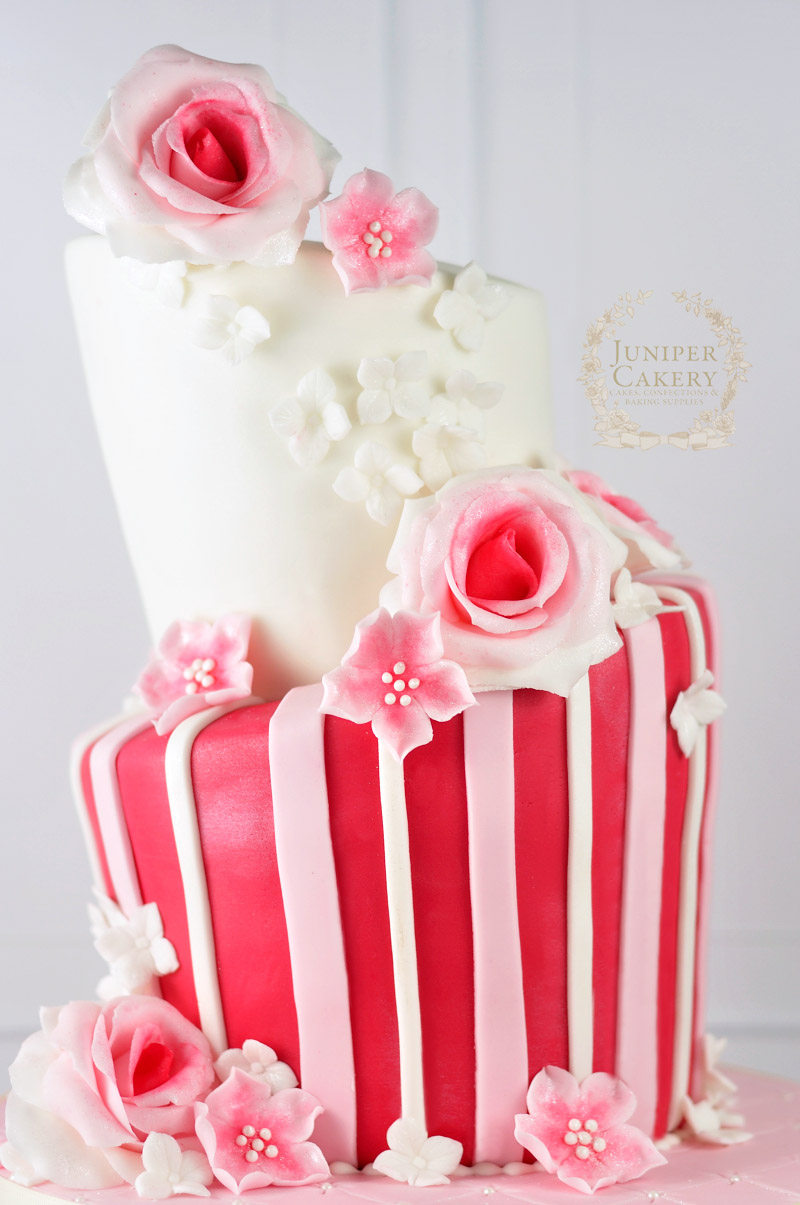 Lovely topsy turvy birthday cake by Juniper Cakery