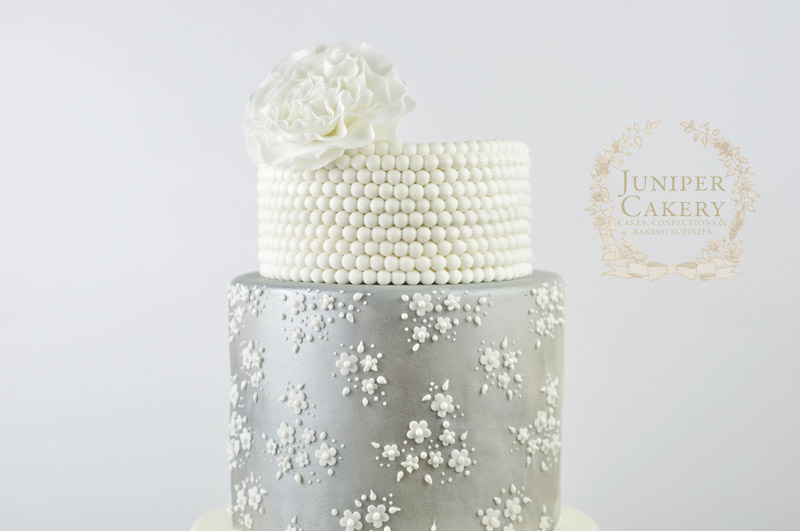 Vintage Lace Wedding Cake by Juniper Cakery