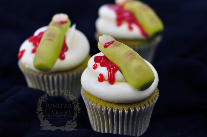 Zombie finger cupcakes by Juniper Cakery