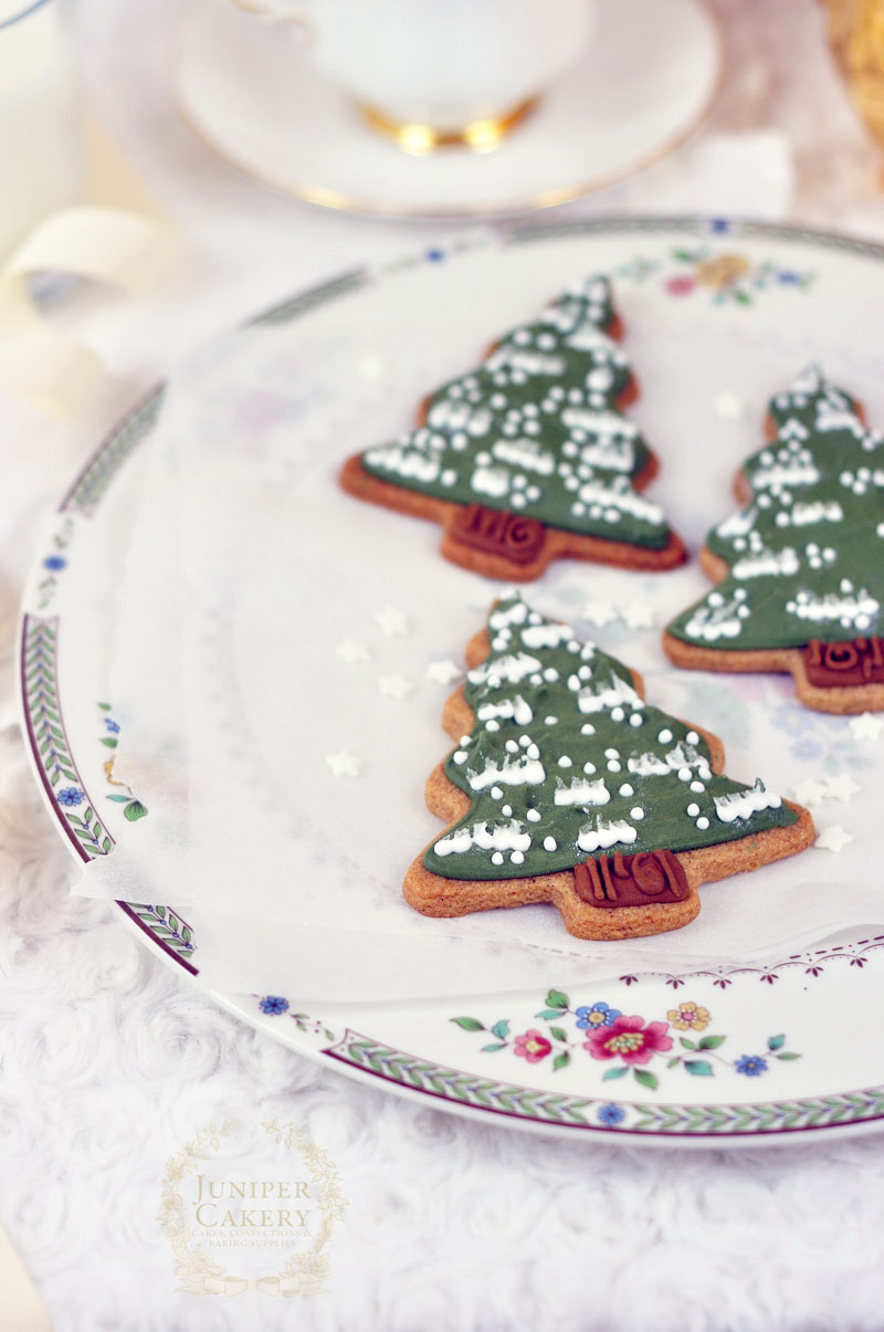 Christmas sugar cookie trees by Juniper Cakery