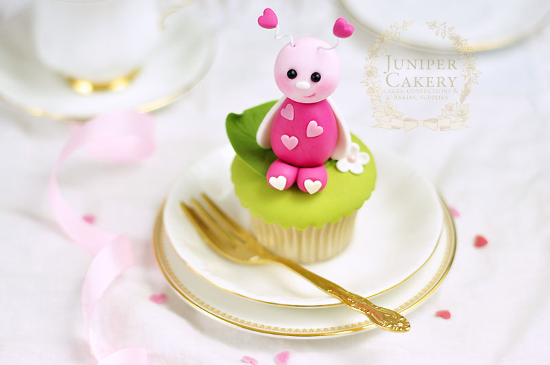 Valentine Love Bug cupcake tutorial by Juniper Cakery