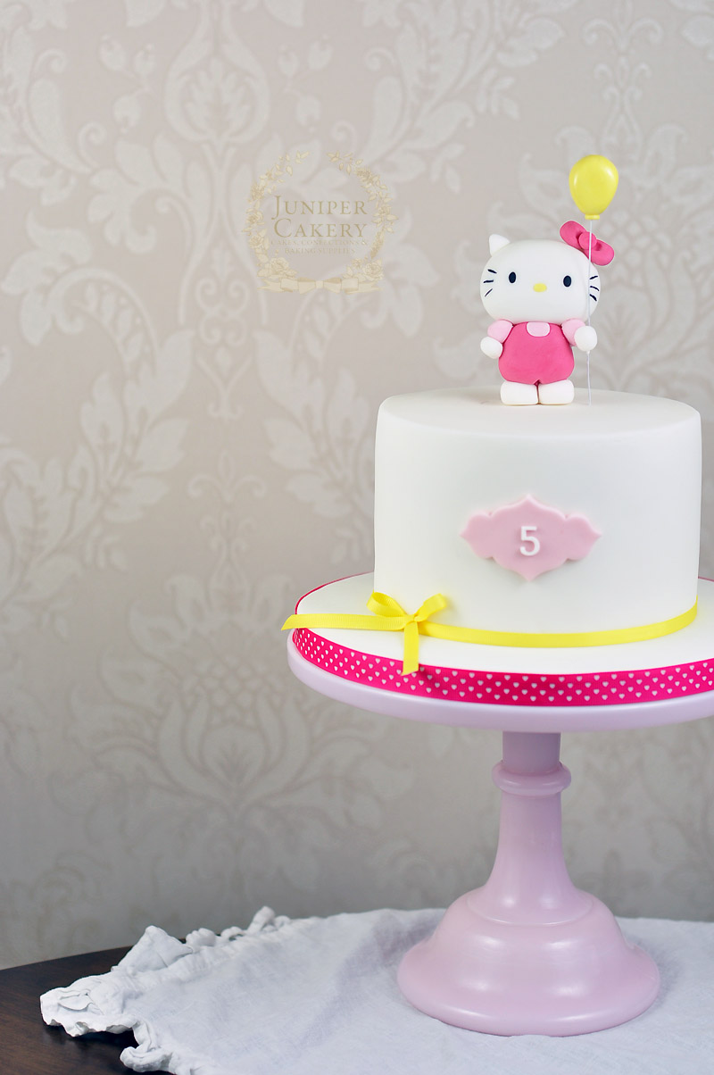 Hello Kitty with balloon party cake by Juniper Cakery