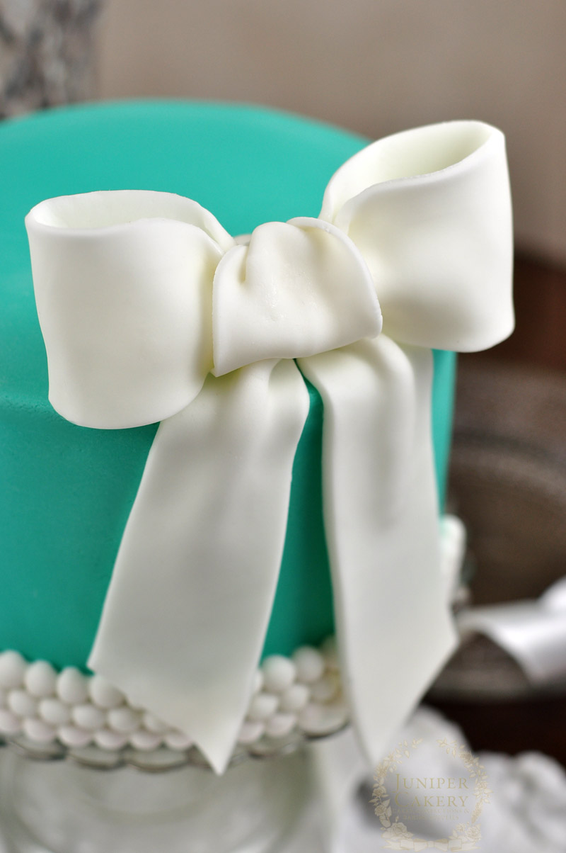 Tiffany and Co. bridal shower cake by Juniper Cakery