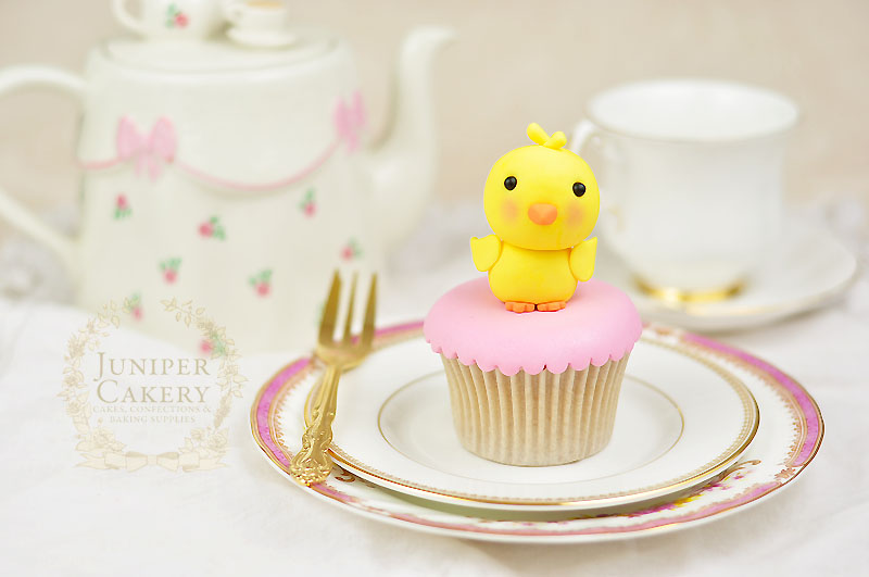 How to create a gum paste chick for Easter cake decorating by Juniper Cakery