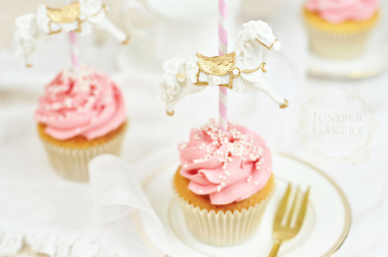 Strawberry carousel cupcake by Juniper Cakery