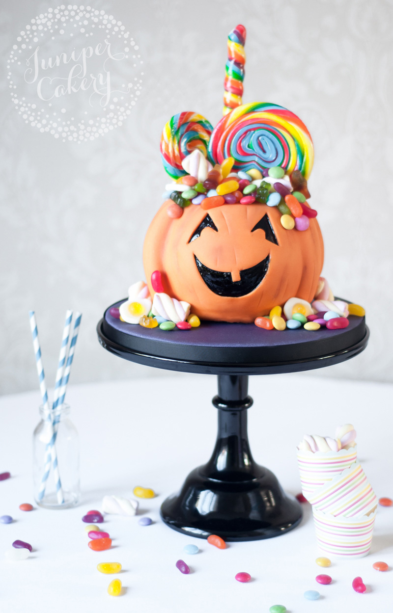 Pumpkin Candy Cake Tutorial by Juniper Cakery