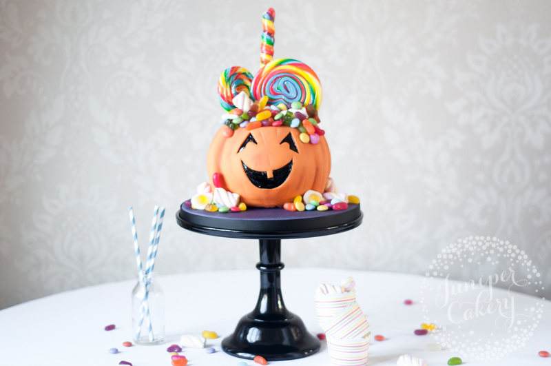 Candy For Brains Jack O'Lantern Cake Tutorial for Tala by Juniper Cakery