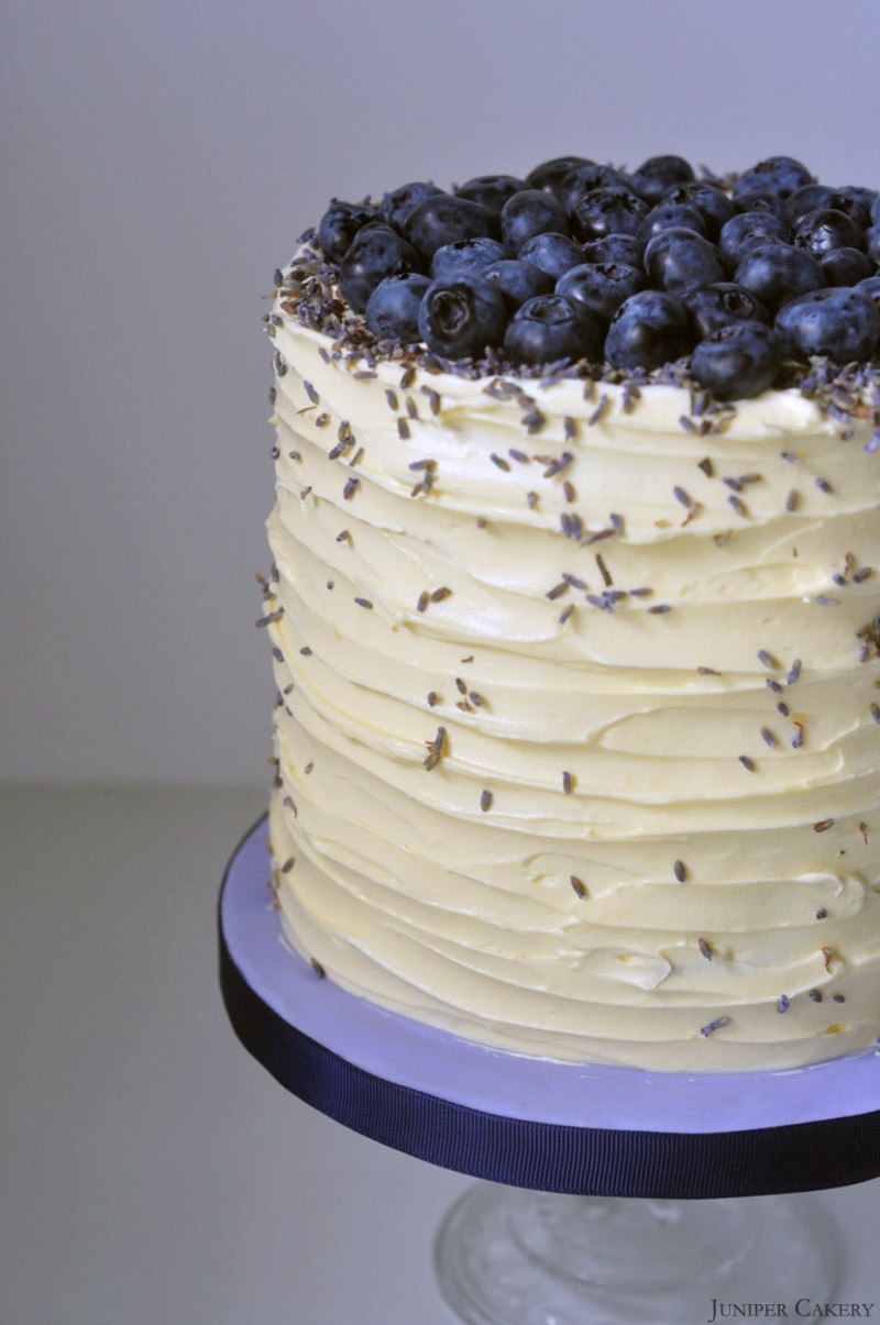 Blueberry, Lavender and White Chocolate Cake