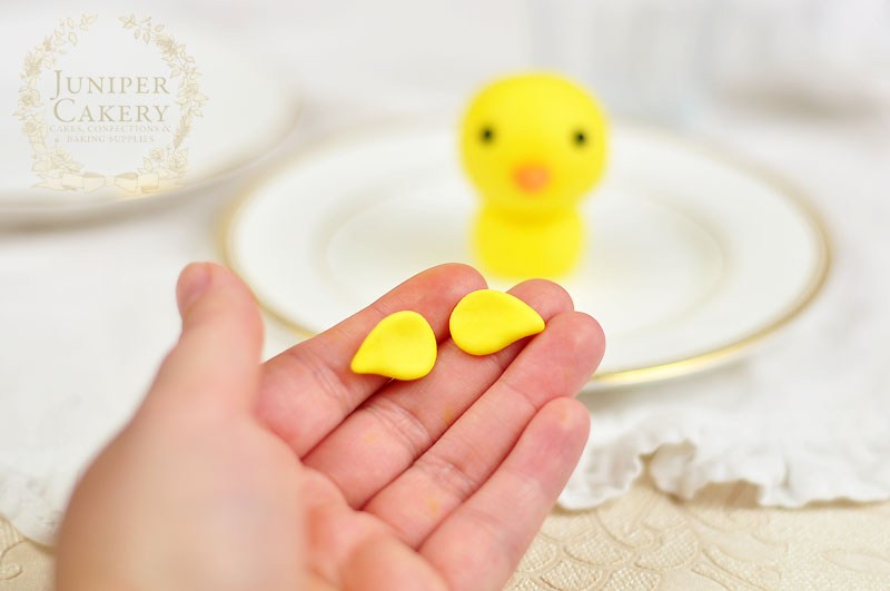 Make a cute chick from fondant with this tutorial by Juniper Cakery