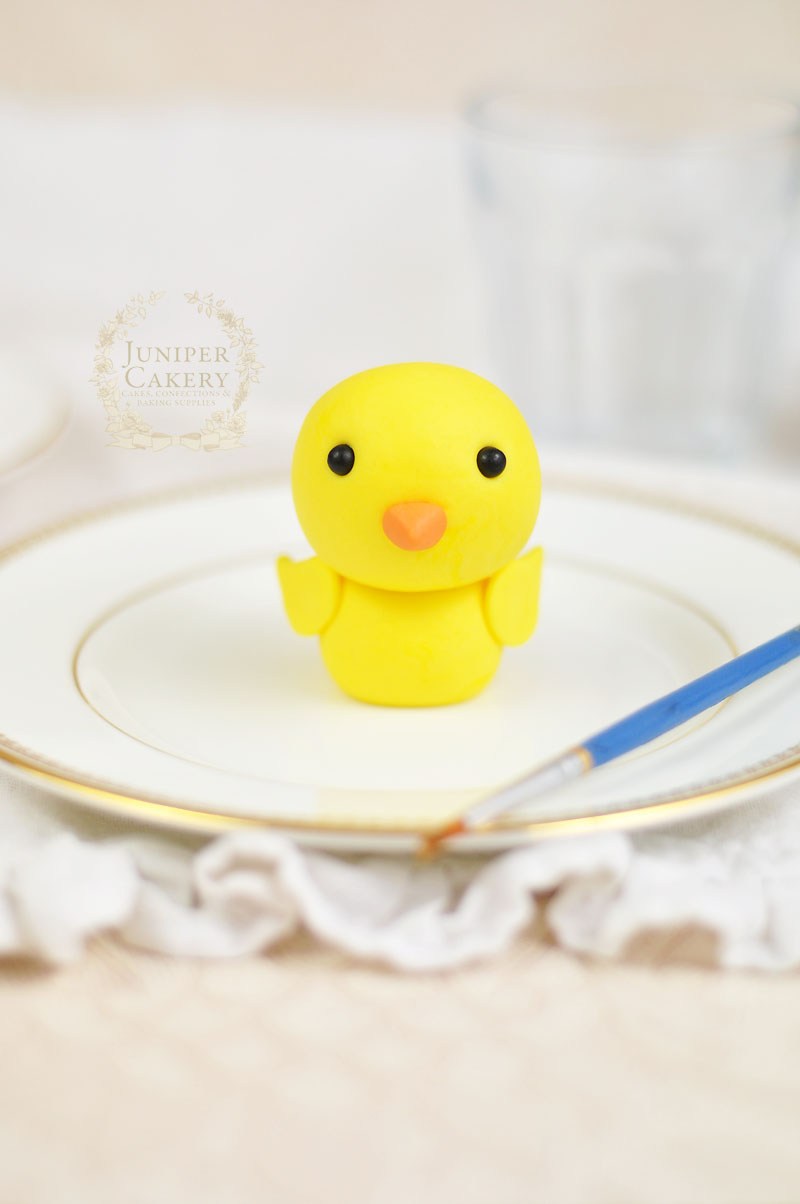 Easter fondant or gum paste chick birt tutorial by Juniper Cakery