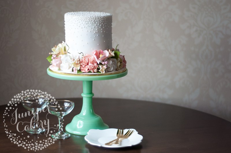 Floral crown cake by Juniper Cakery