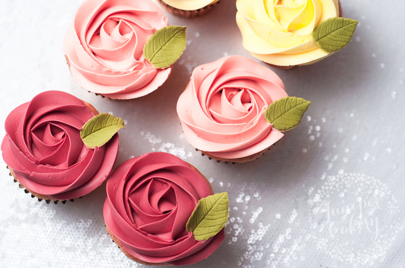 Rose cupcakes by Juniper Cakery