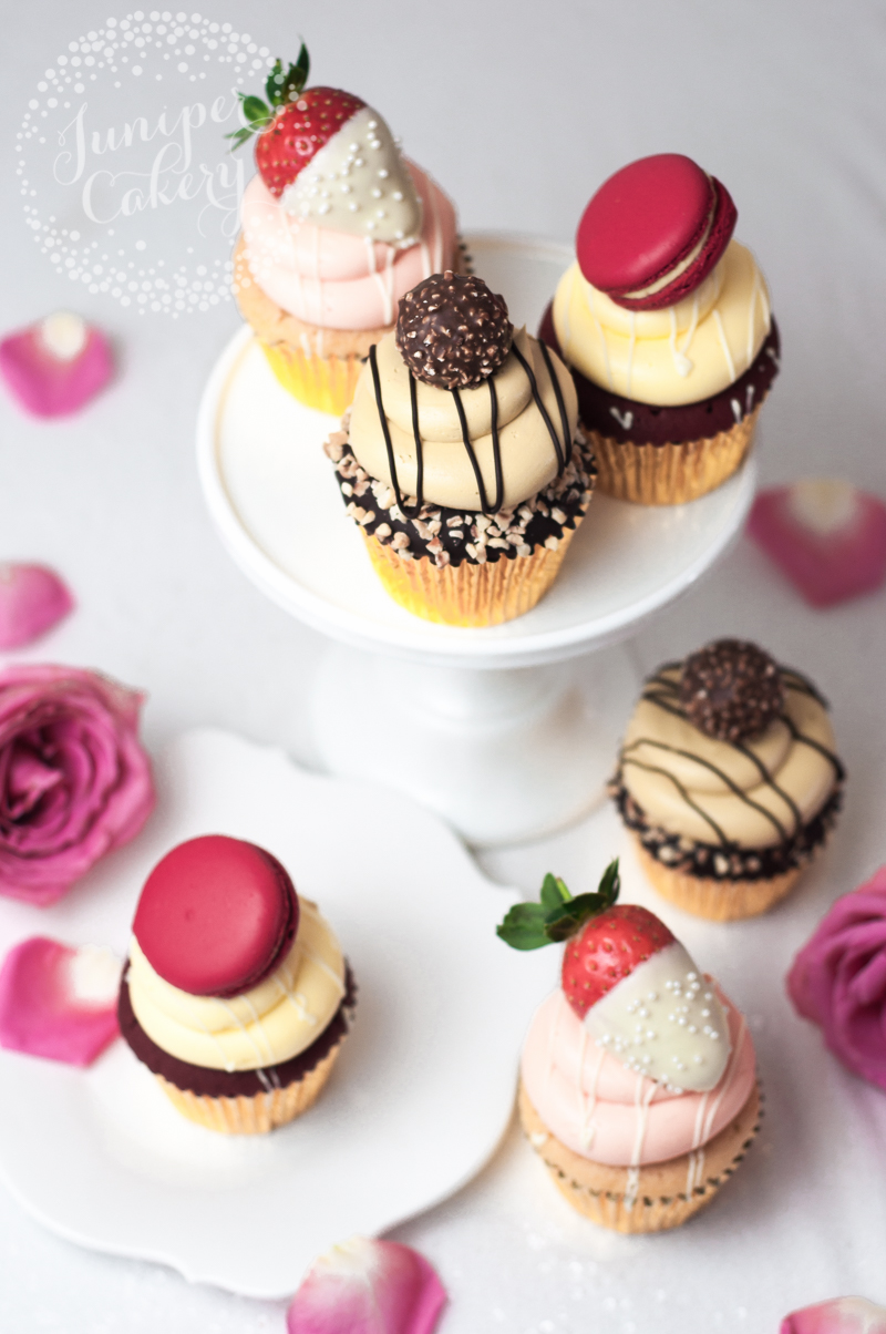 Gourmet cupcakes for Valentine's by Juniper Cakery