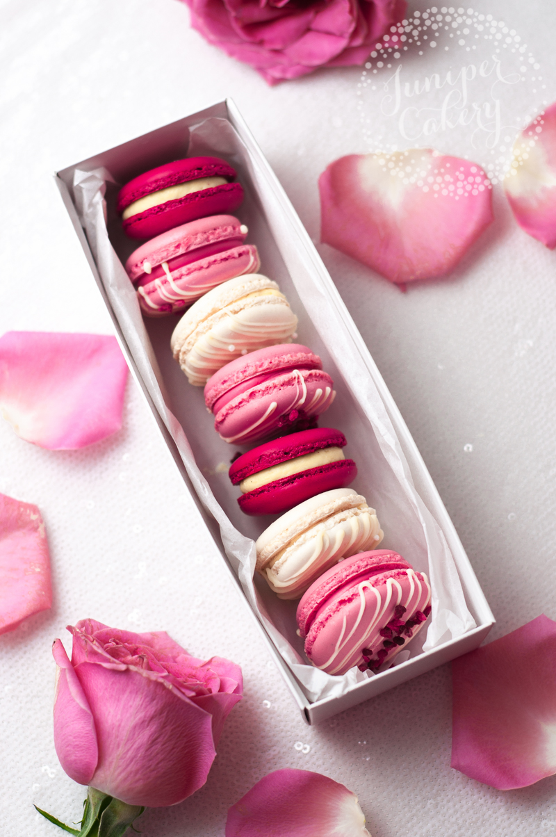 Valentine's Day macarons in Hull by Juniper Cakery