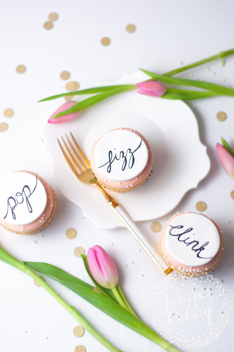 Tutorial for painting cake calligraphy by Juniper Cakery