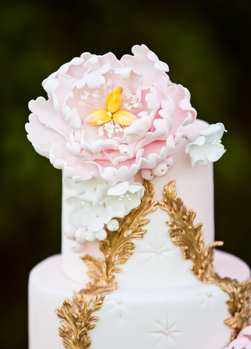 Rococo wedding cake by Juniper Cakery in Yorkshire