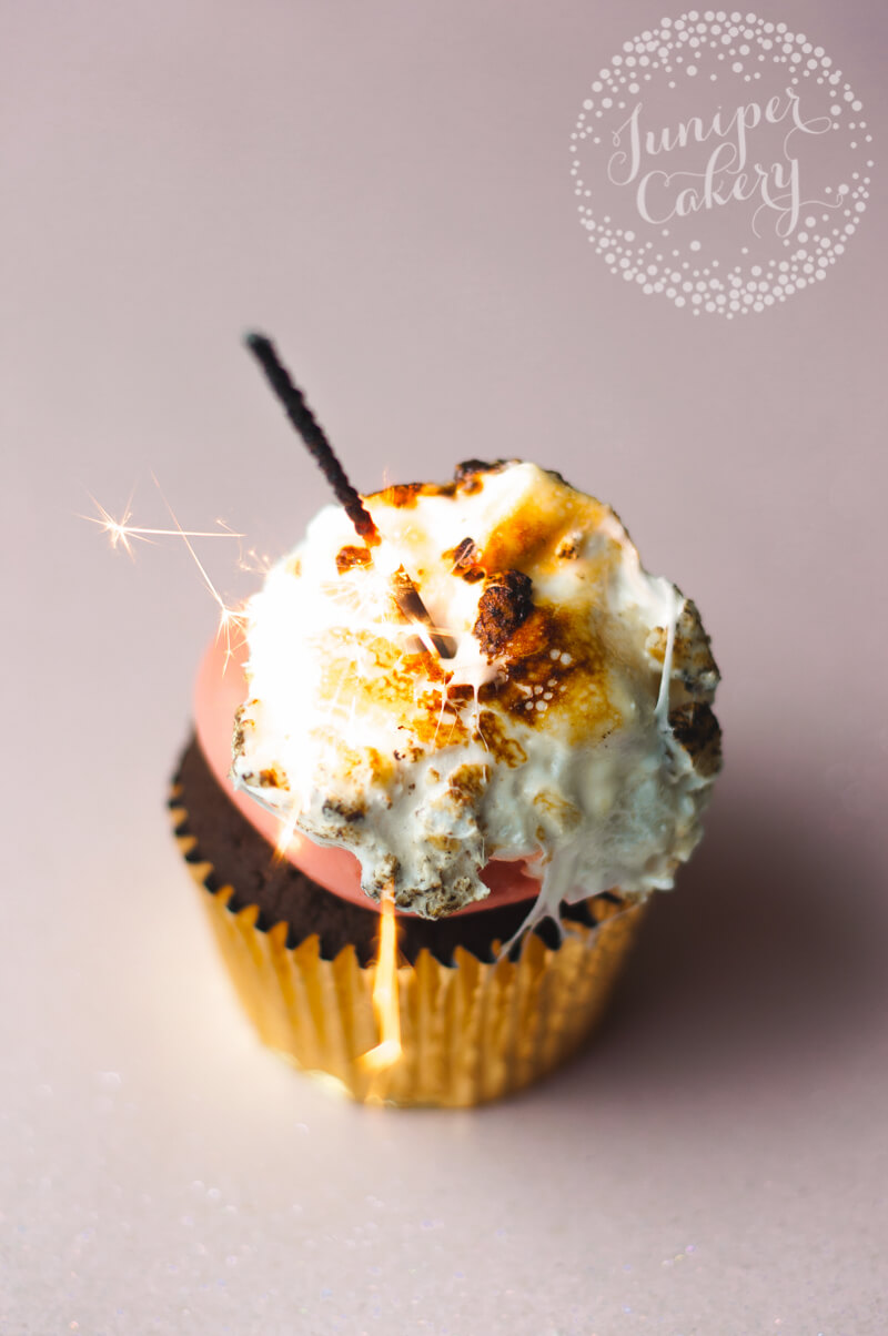 Raspberry S'Mores Cupcake by Juniper Cakery