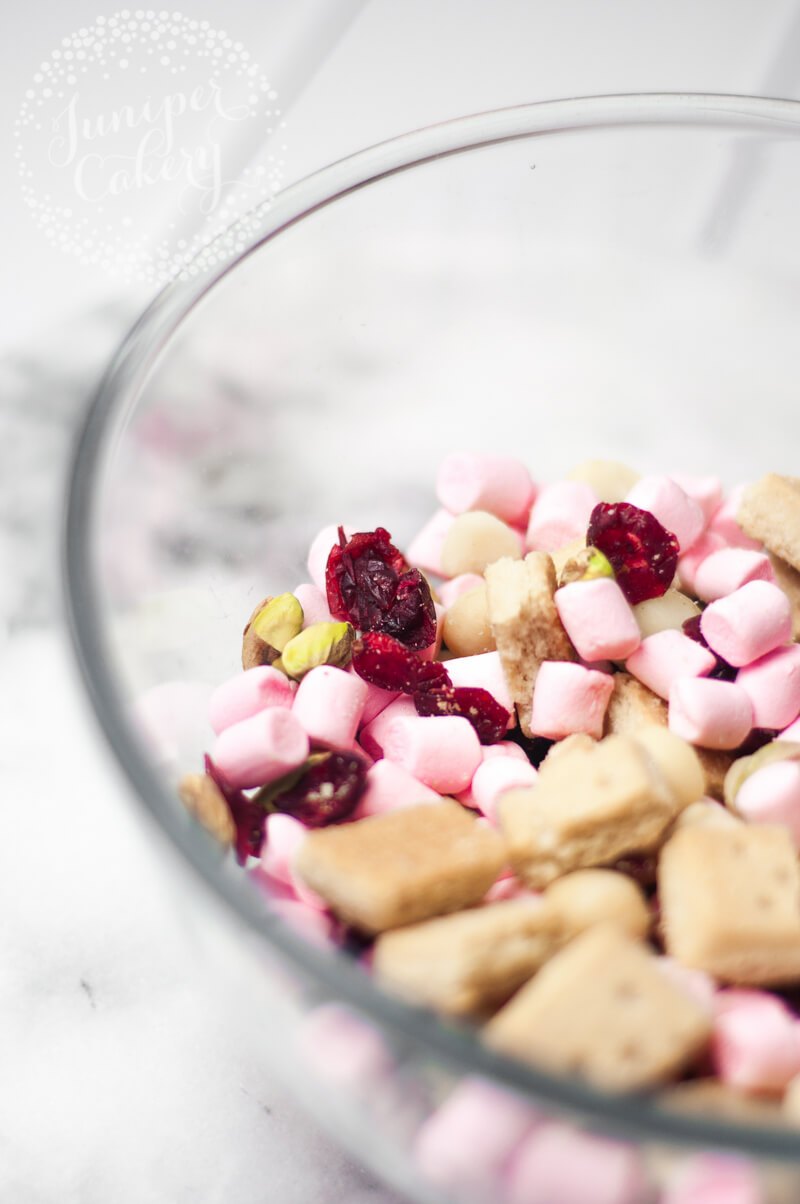 White chocolate rocky road recipe from Juniper Cakery