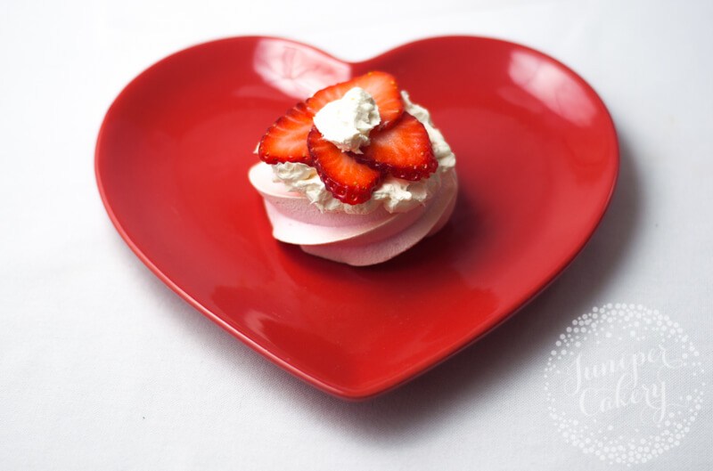 Assemble a Valentine pavlova by Juniper Cakery