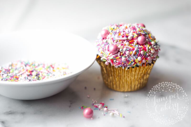 Rainbow sprinkle cupcake by Juniper Cakery