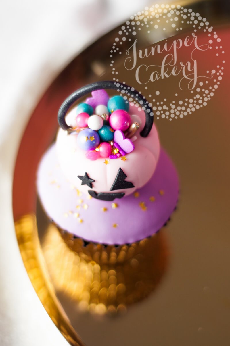 Make this bright Halloween cupcake from Juniper Cakery