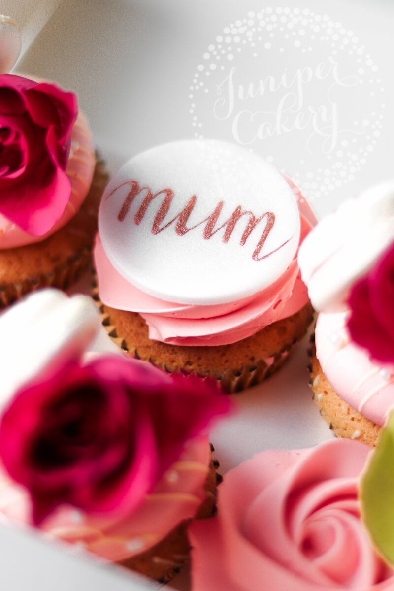 Happy Mother's Day cupcakes in Yorkshire by Juniper Cakery