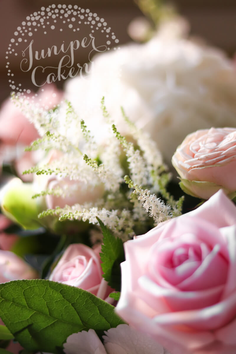 Pink flowers at a Rise Hall wedding by Floral Lounge